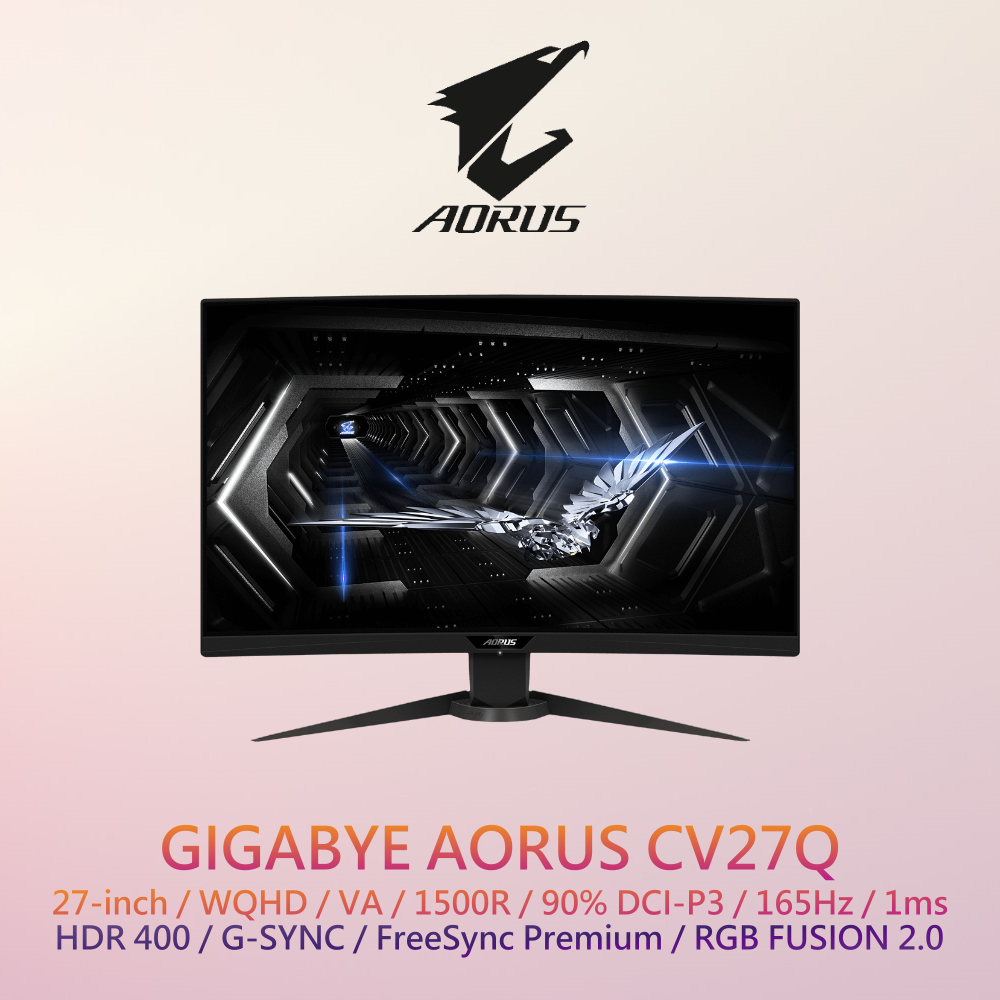 【曲面電競螢幕】GIGABYTE AORUS CV27Q